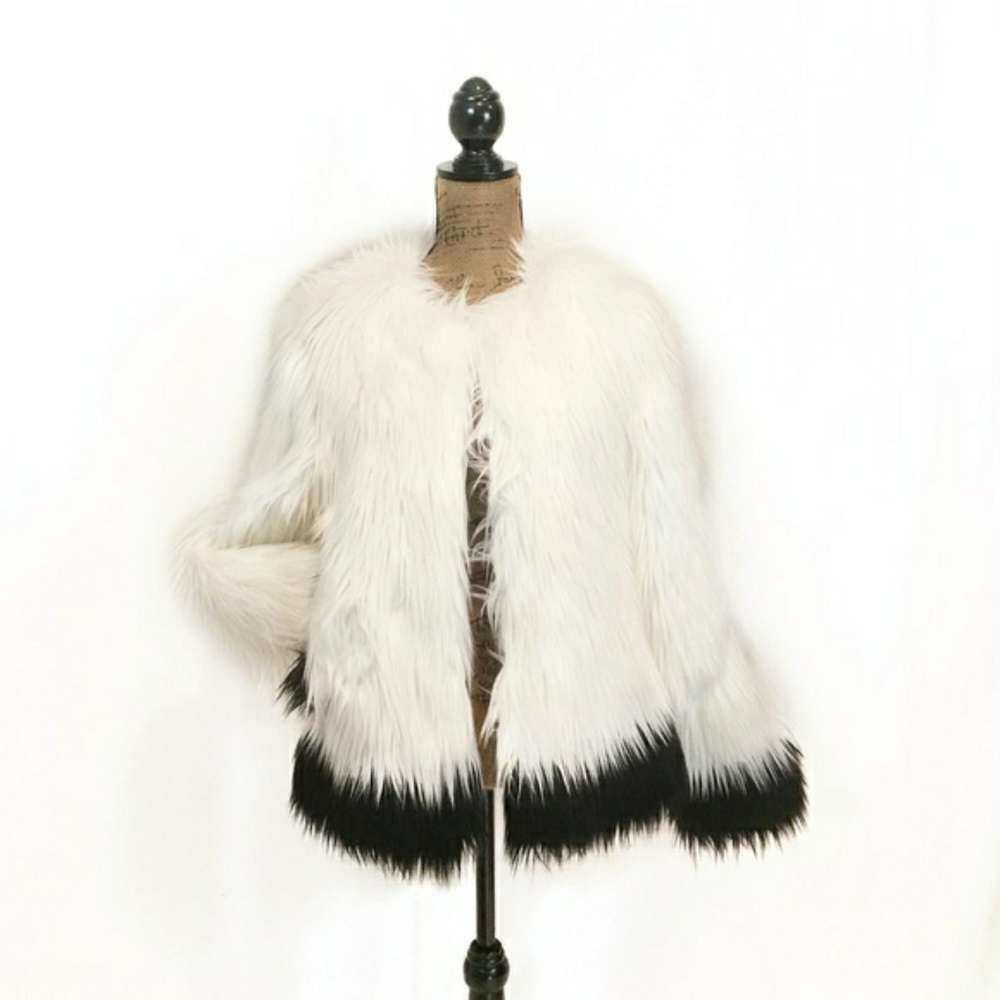Michael Kors faux fue coat jacket